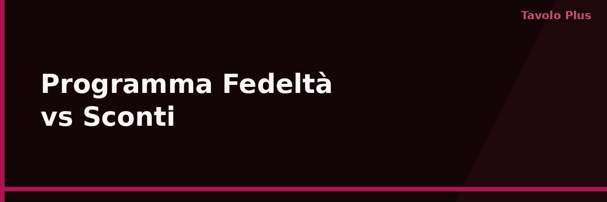 Programma Fedeltà vs Sconti: Quale Conviene di Più per il Tuo Locale | Tavolo Plus